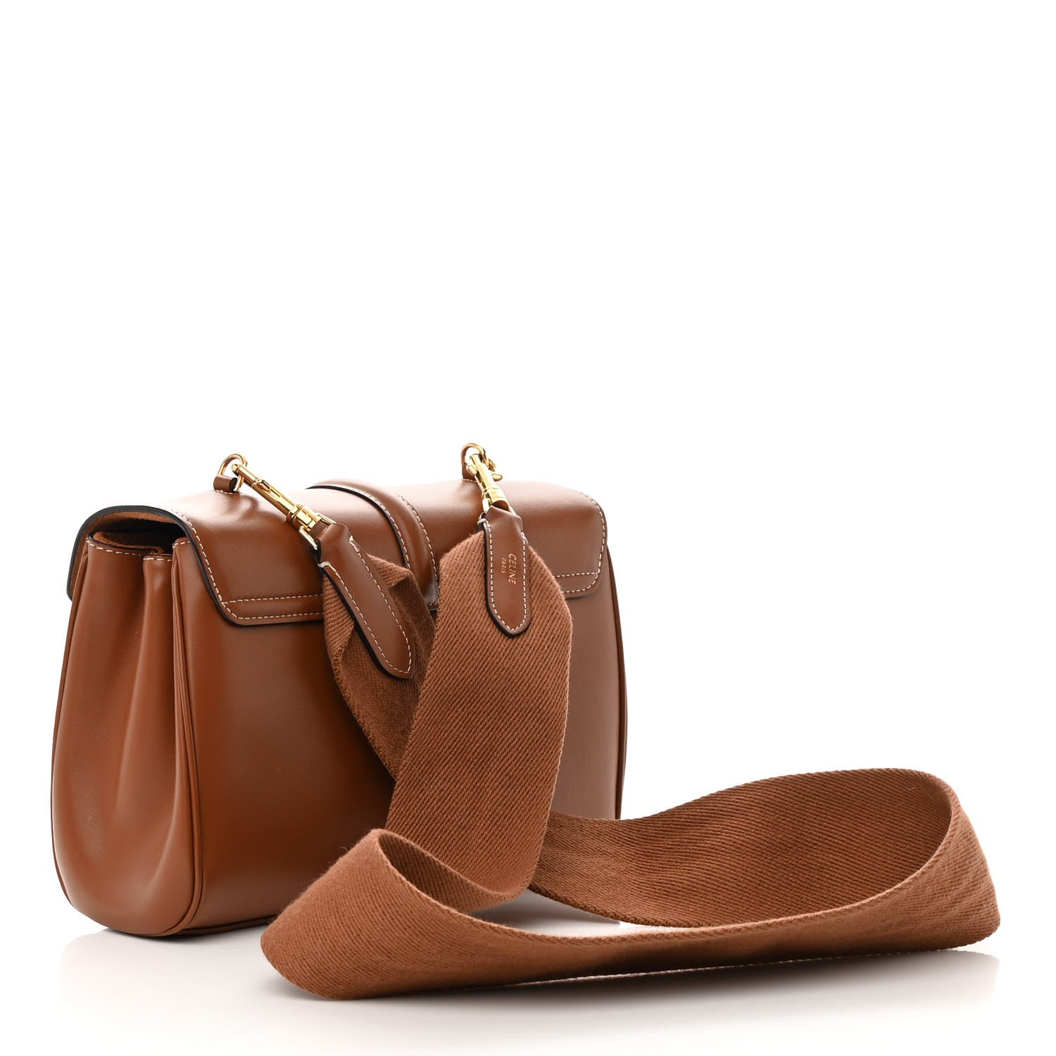 Celine Smooth Calfskin Teen Soft 16 Shoulder Bag Tan 3 of 13