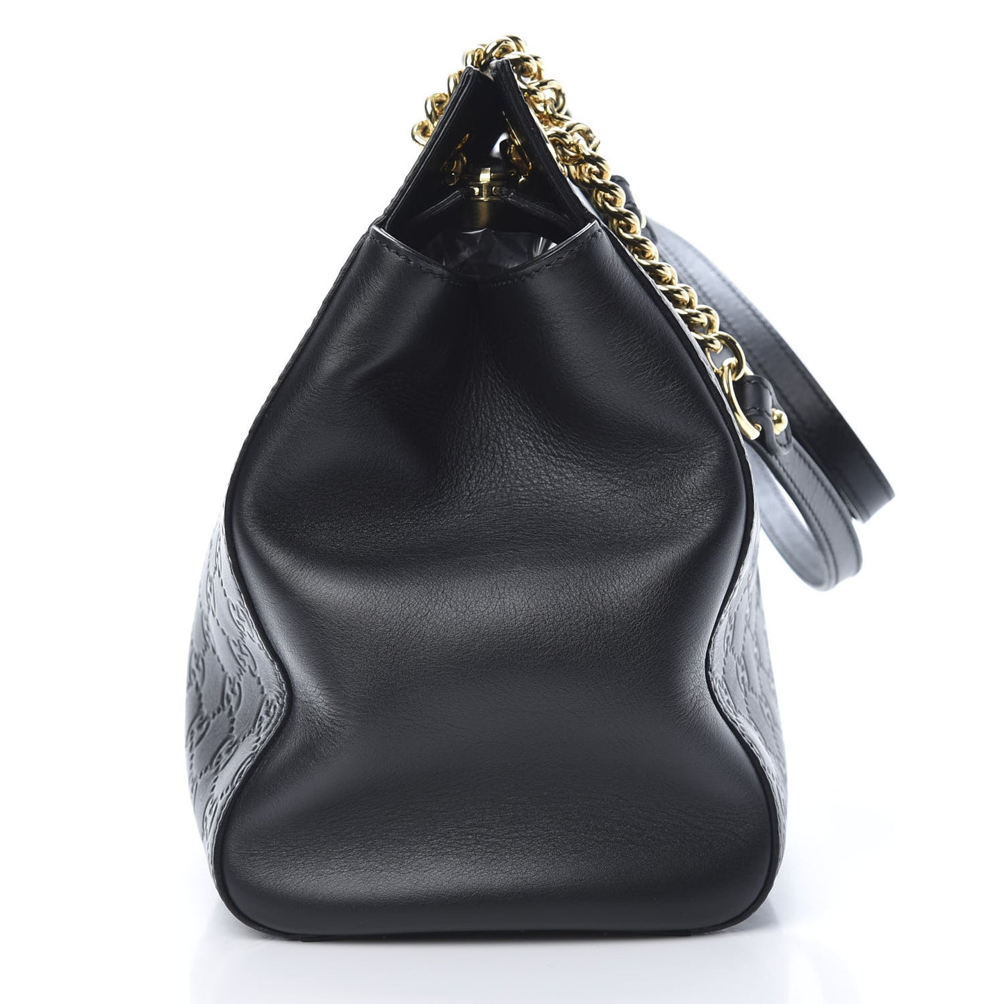Guccissima Signature Large Shoulder Tote Bag Black