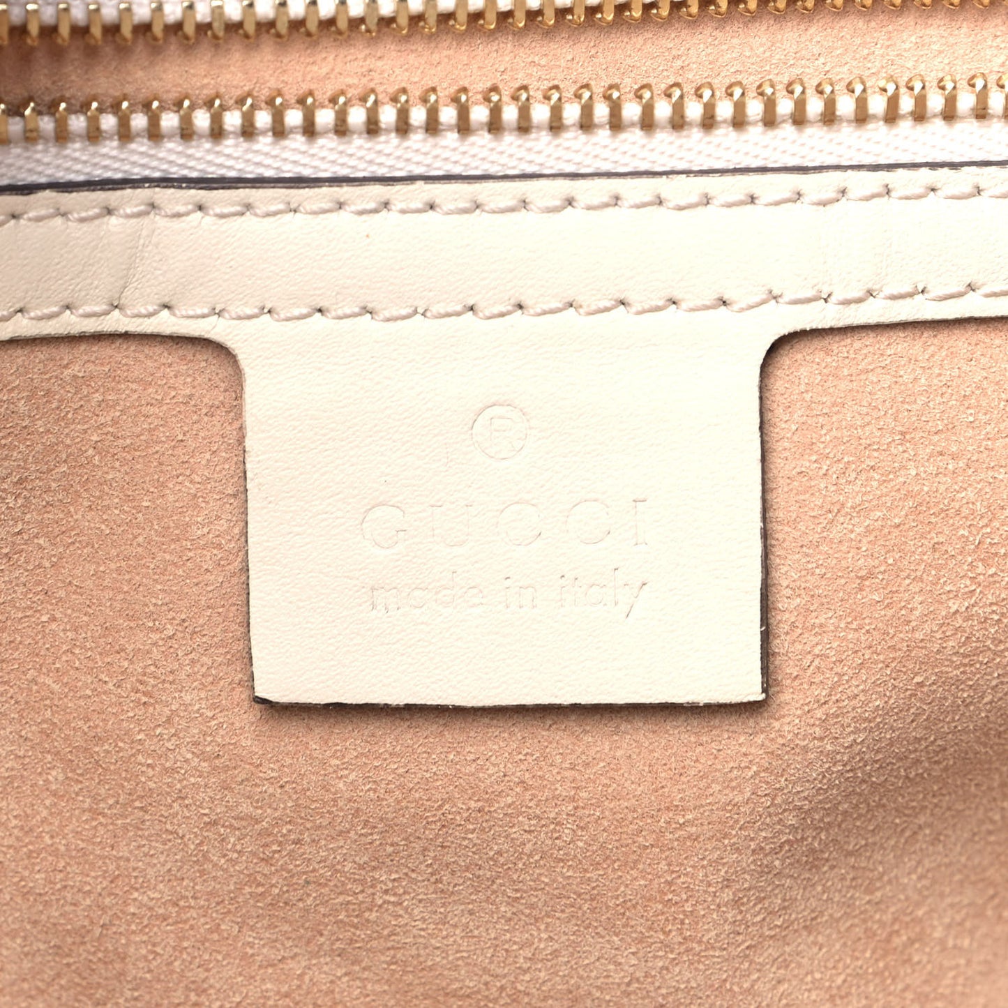 GG Supreme Monogram Medium Padlock Tote White