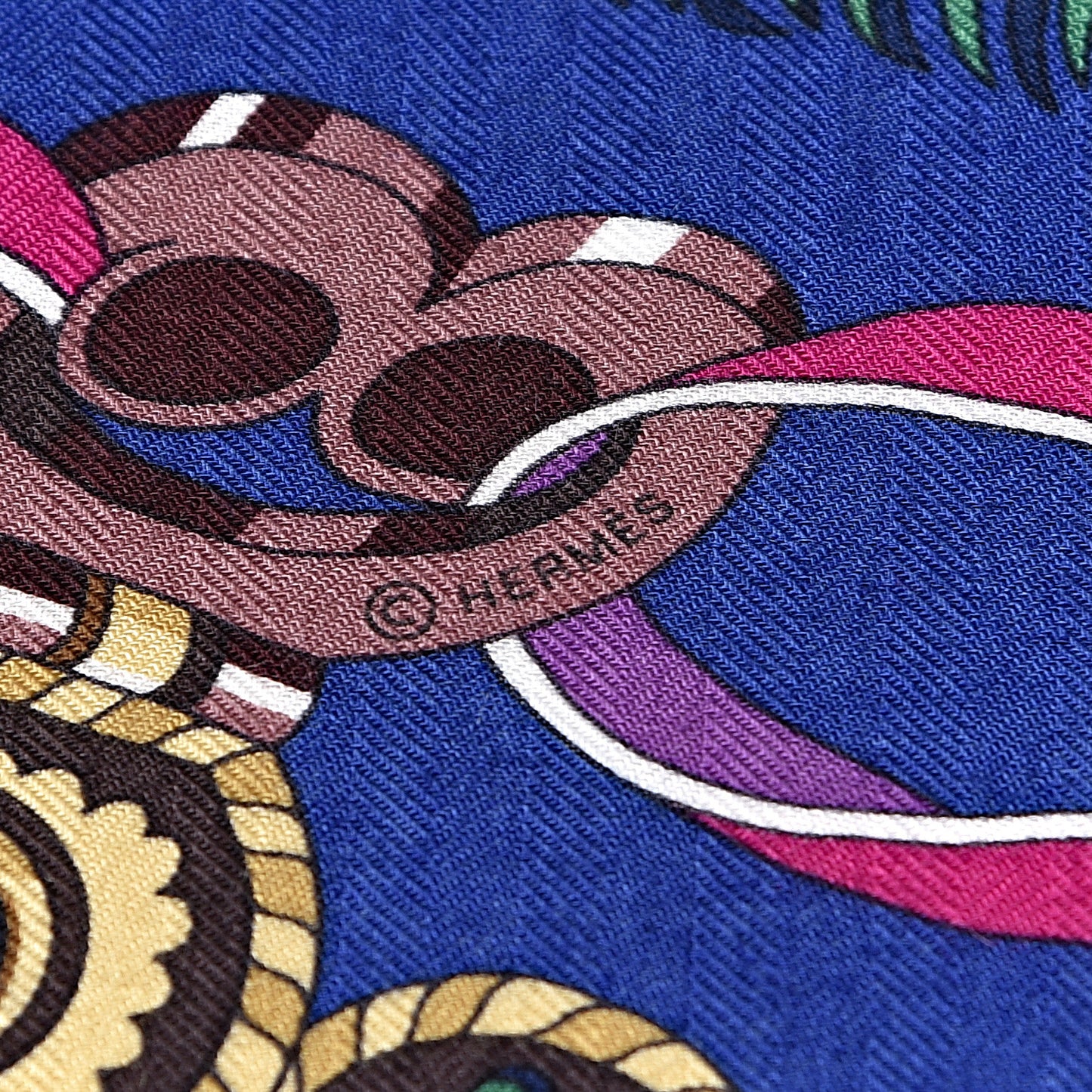 Cashmere Silk Sous L'Egide De Mars Shawl 140 Canard Bleu Nuit Fuchsia