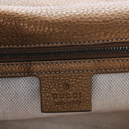 Gucci Metallic Pebbled Calfskin Medium Soho Clutch Gold Ombre 6 of 7