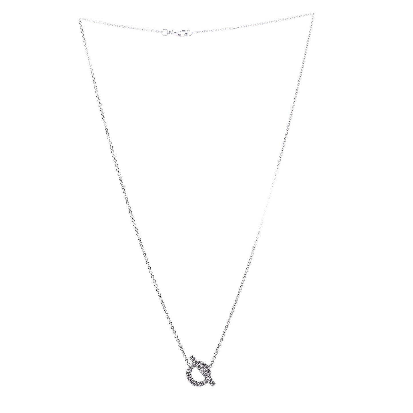 18K White Gold Diamond Finesse Pendant Necklace