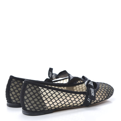 Christian Dior Resille Ribbon Miss J'Adior Ballet Flat 39 Black 4 of 8
