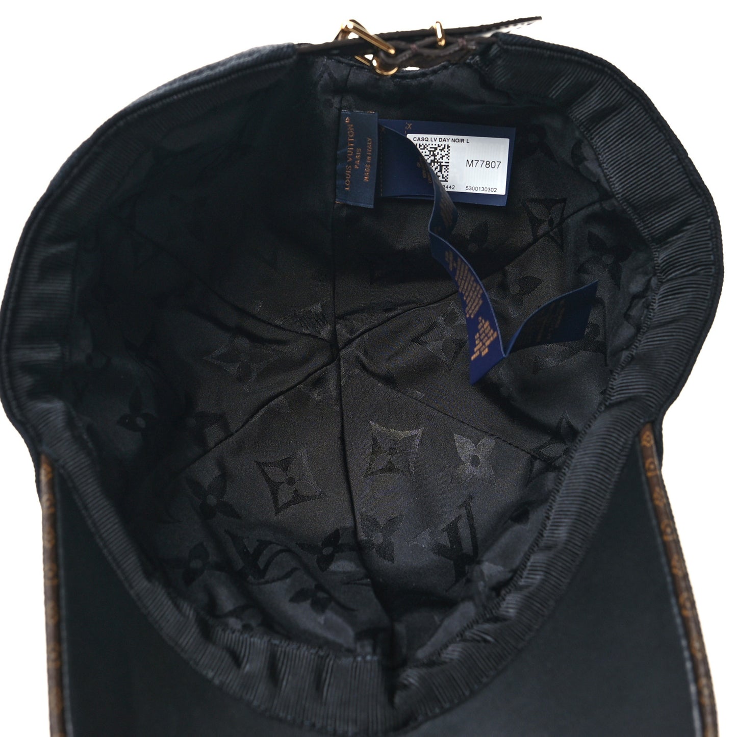 Monogram Jacquard Embroidered Day Cap L Black