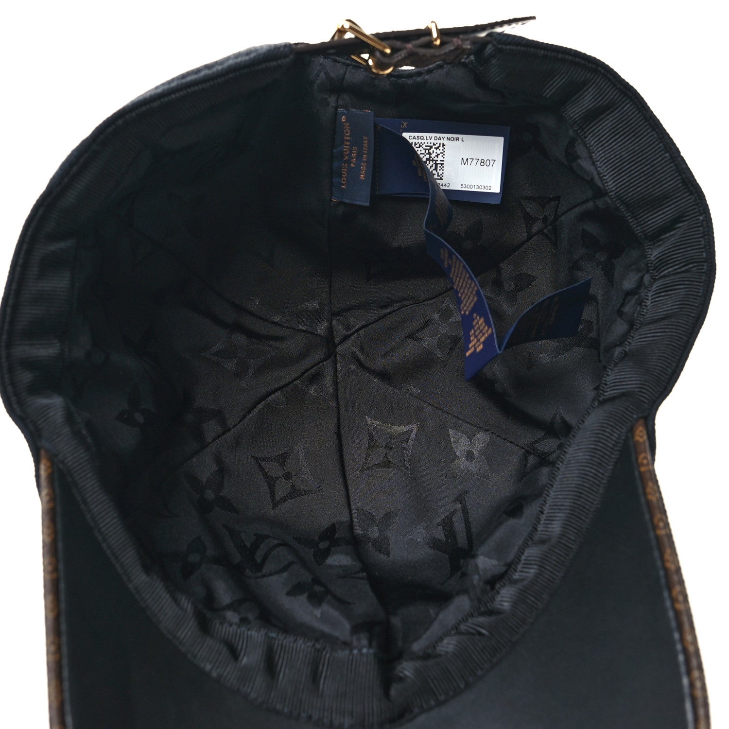 Louis Vuitton Monogram Jacquard Embroidered Day Cap L Black 6 of 8
