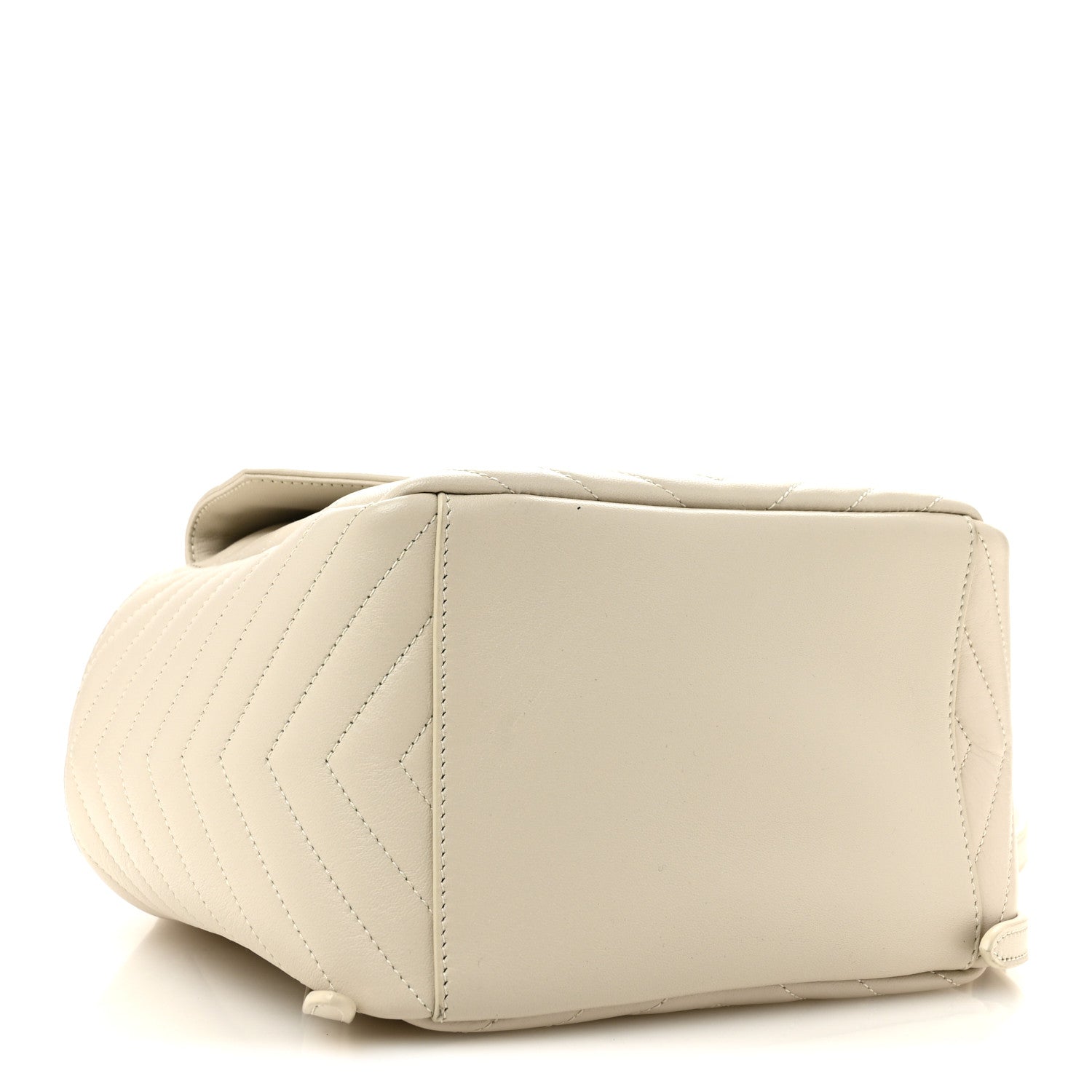 Saint Laurent Lambskin Matelasse Monogram Joe Backpack Cream 4 of 11