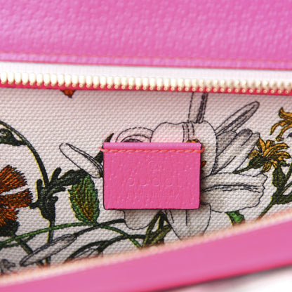 Gucci Canvas Medium Flora Tote Fuchsia 9 of 11