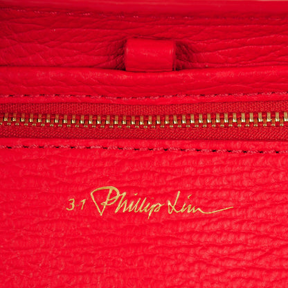 3.1 Phillip Lim 3.1 Textured Calfskin Medium Pashli Satchel Red 6 of 7
