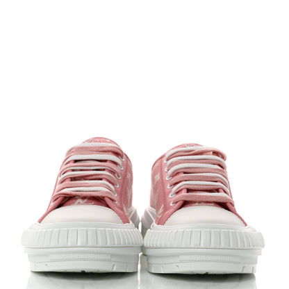 Louis Vuitton Denim Monogram Squad Sneakers 37.5 Pink 2 of 9