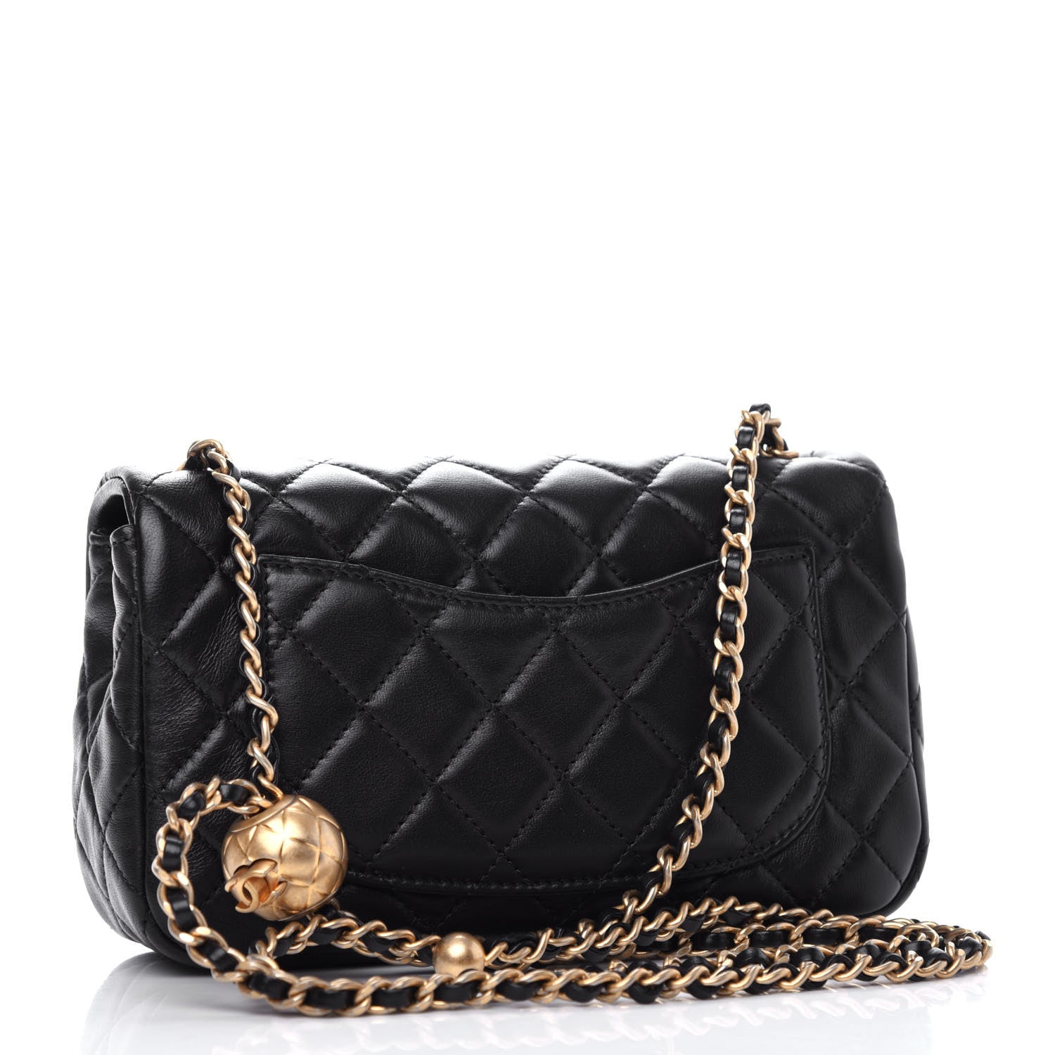 Chanel Lambskin Quilted Mini Rectangular Pearl Crush Flap Black 3 of 11