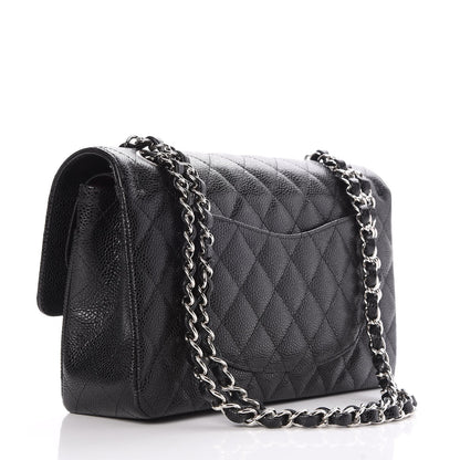 Chanel Caviar Quilted Medium Double Flap Black 3 of 8