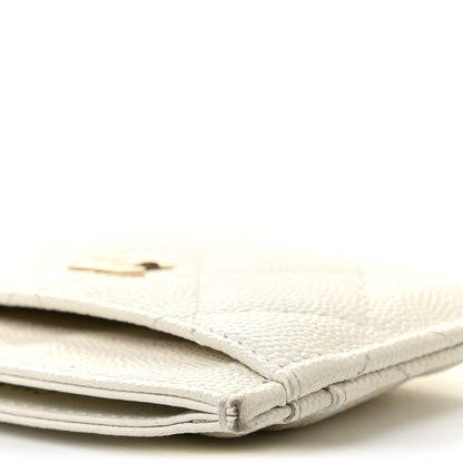 Chanel Caviar Quilted Card Holder White 12 of 12