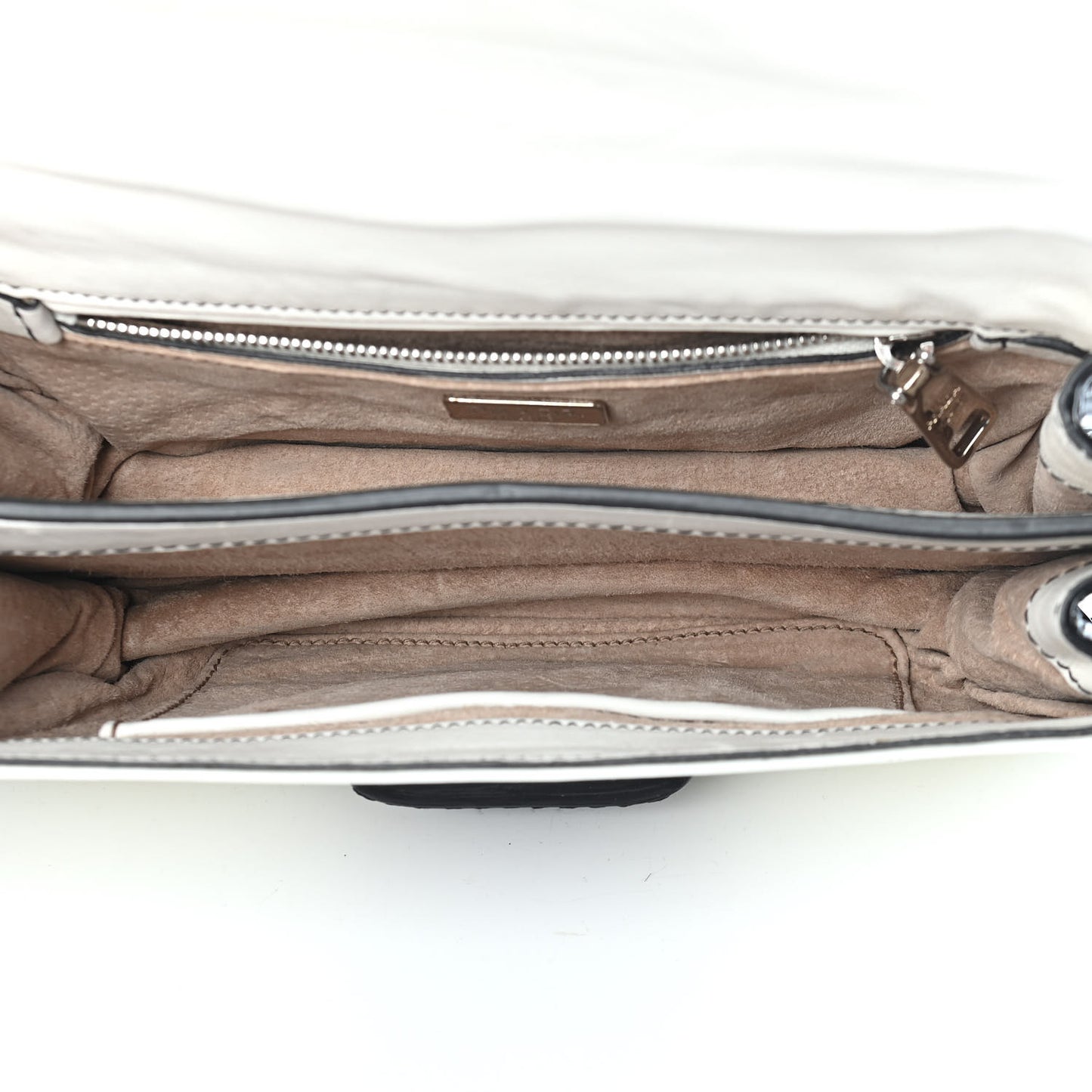 Vernice Crossbody Bag White Black