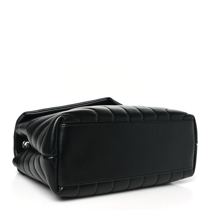 Saint Laurent Calfskin Y Quilted Monogram Small Loulou Chain Satchel Black 4 of 10