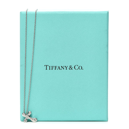 Tiffany Platinum Diamond 11mm Elsa Peretti Cross Pendant Necklace 5 of 5