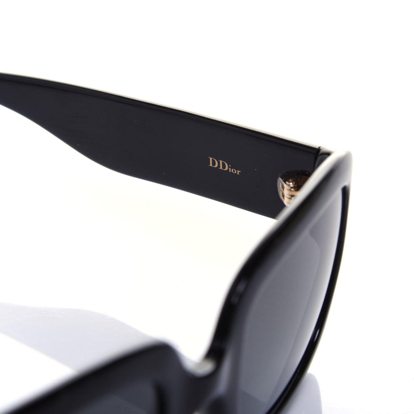 CHRISTIAN Acetate Square DDior Sunglasses Black