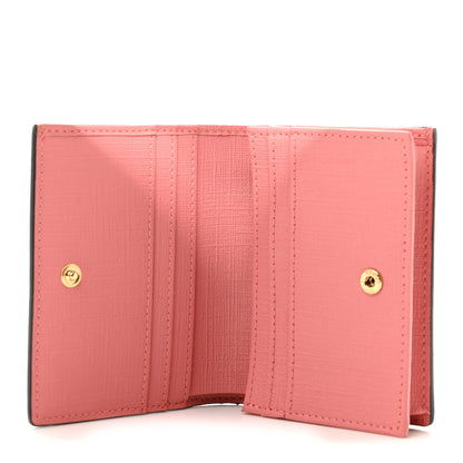 Gucci GG Supreme Monogram Face Embroidered Card Case Wallet Pink 5 of 8