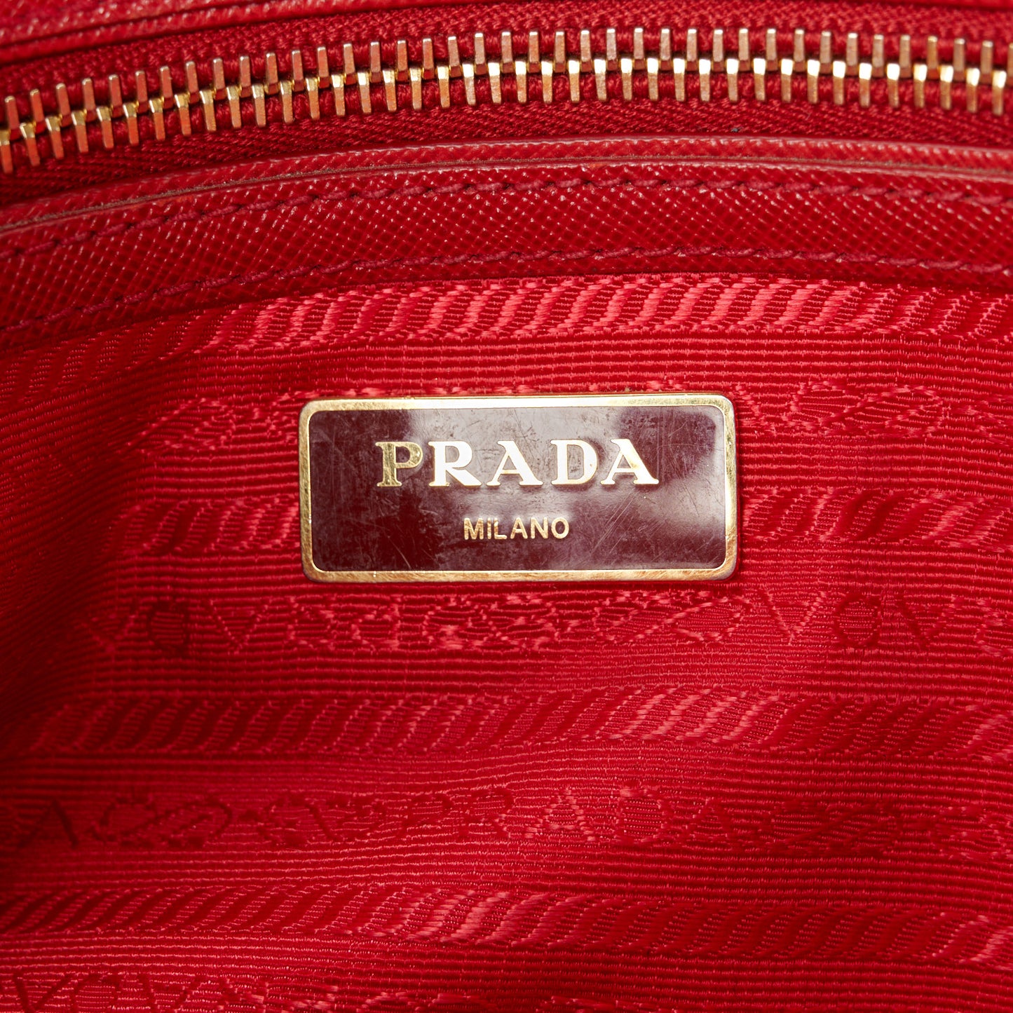 Saffiano Small Galleria Double Zip Tote Fuoco