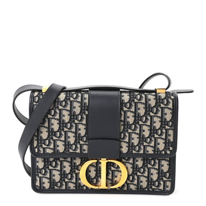 Christian Dior Oblique 30 Montaigne Flap Bag Blue 1 of 10