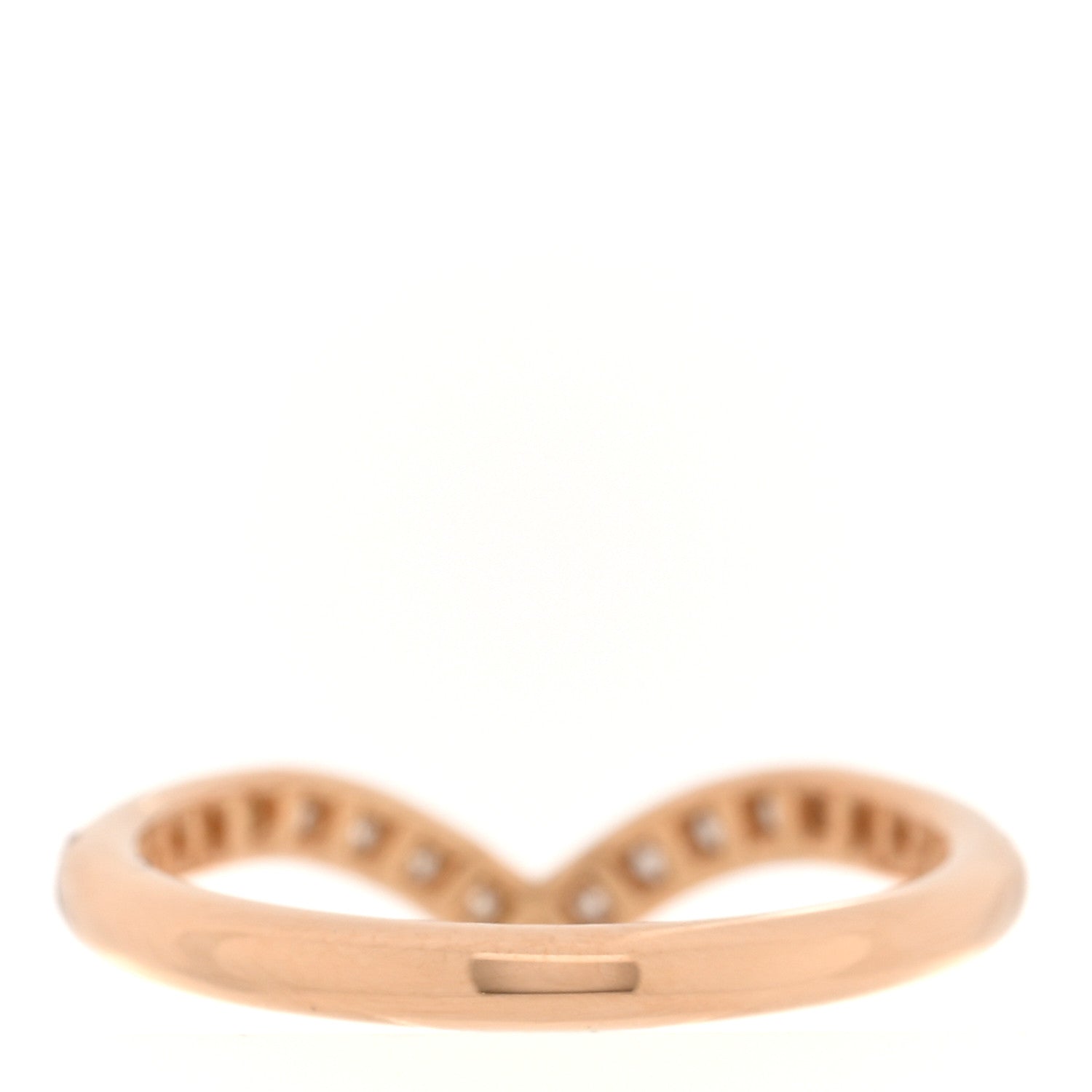 Tiffany 18K Rose Gold Diamond Soleste V Ring 46 3.5 49/5 3 of 4
