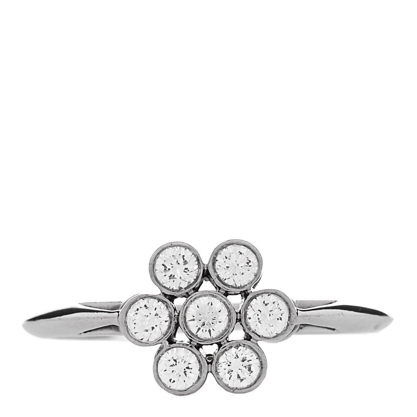 Platinum Diamond Enchant Flower Ring 48 4.5