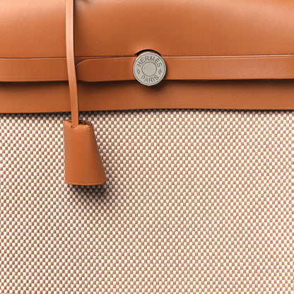 Hermes Vache Hunter Criss Viking Herbag a Dos Retourne Backpack Ecru Beige Naturel 9 of 12