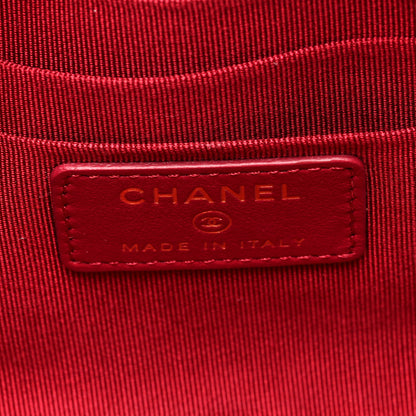 Chanel Shiny Goatskin Quilted Small Chanel 19 Pouch Black 6 of 7