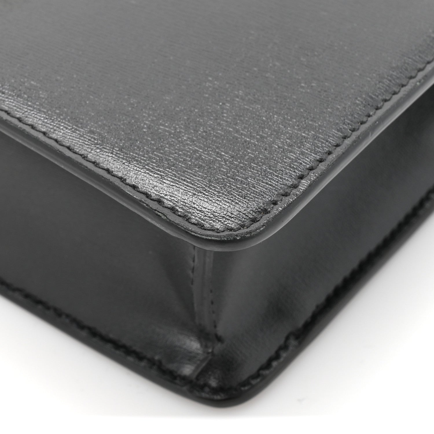 Celine Shiny Calfskin Triomphe Margo Wallet on Chain Black 12 of 13