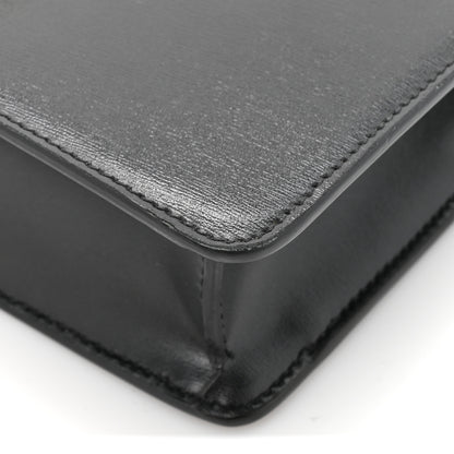 Celine Shiny Calfskin Triomphe Margo Wallet on Chain Black 12 of 13