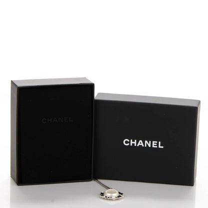 Chanel Crystal CC Smiley Emoji Pendant Necklace Silver 6 of 6