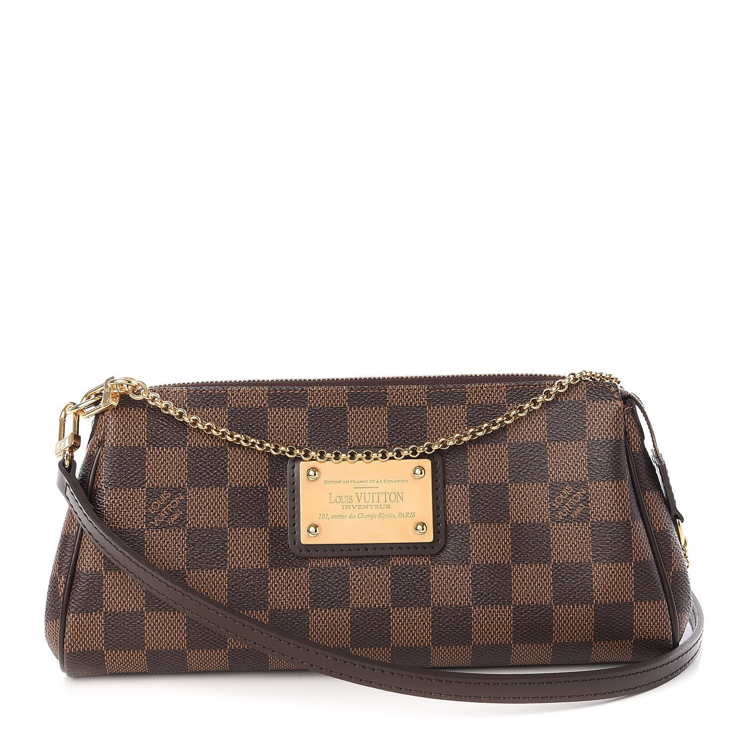 Louis Vuitton Damier Ebene Eva Clutch 1 of 8