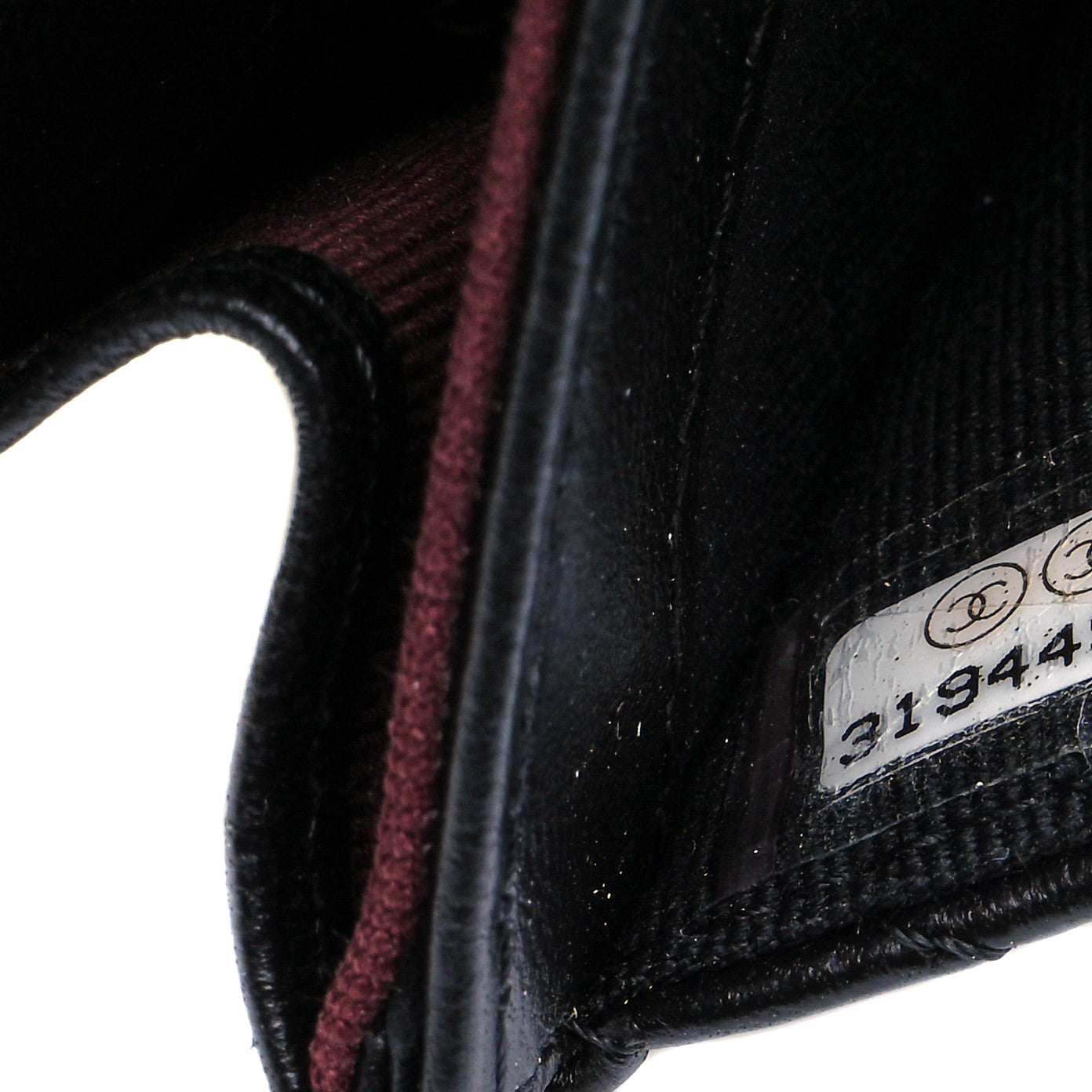 Lambskin Quilted Flap Card Holder Wallet Black