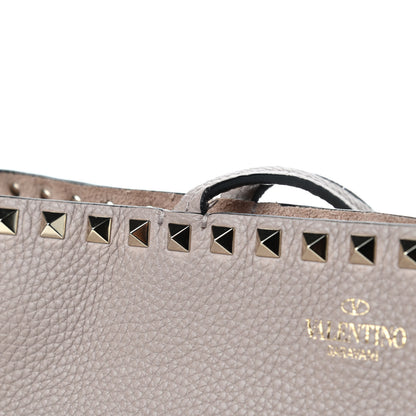 Valentino Garavani Grained Calfskin Small Rockstud Shoulder Tote Poudre 6 of 8