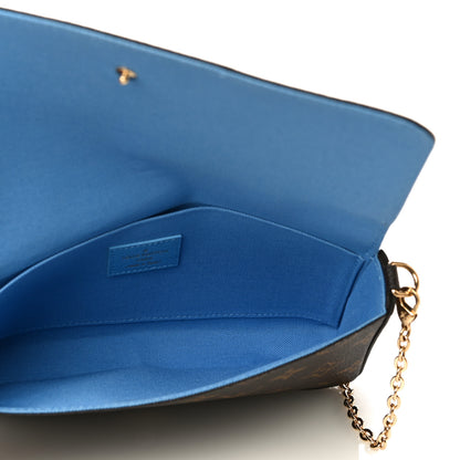 Louis Vuitton Monogram 2021 Christmas Animation China Wall Pochette Felicie Chain Wallet Myosotis Blue 6 of 15
