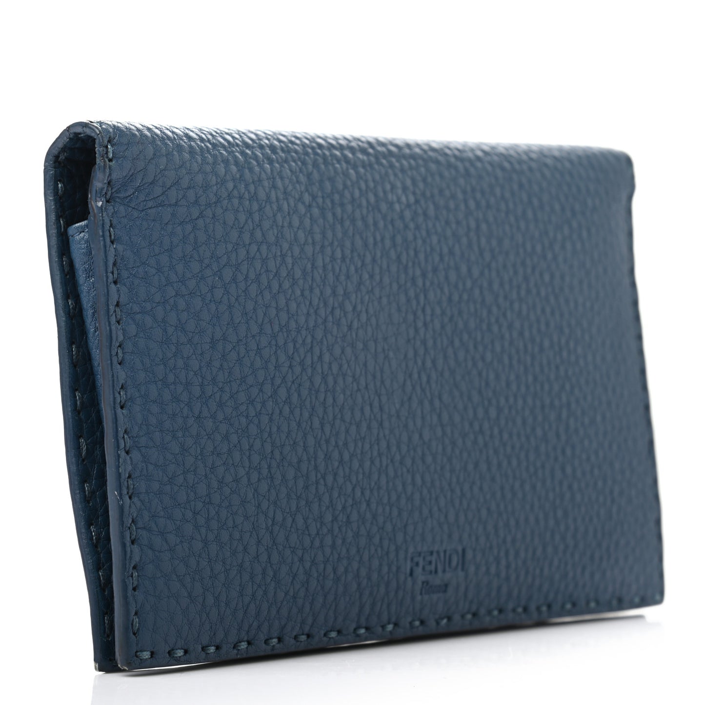 Cuoio Romano Selleria Mini Peekaboo Clutch Wallet Blue Notte