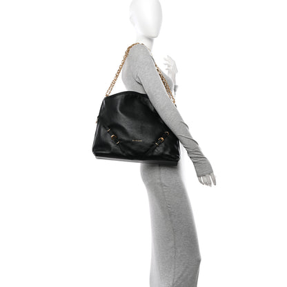 Givenchy Tumbled Calfskin Medium Voyou Bag Black 2 of 11