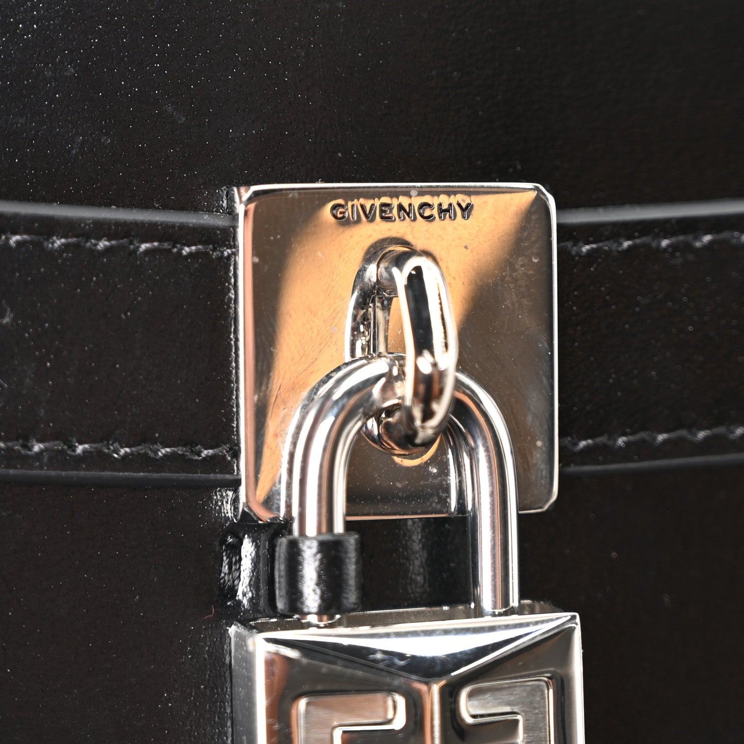 Givenchy Box Calfskin Shark Lock Bucket Bag Black 6 of 9
