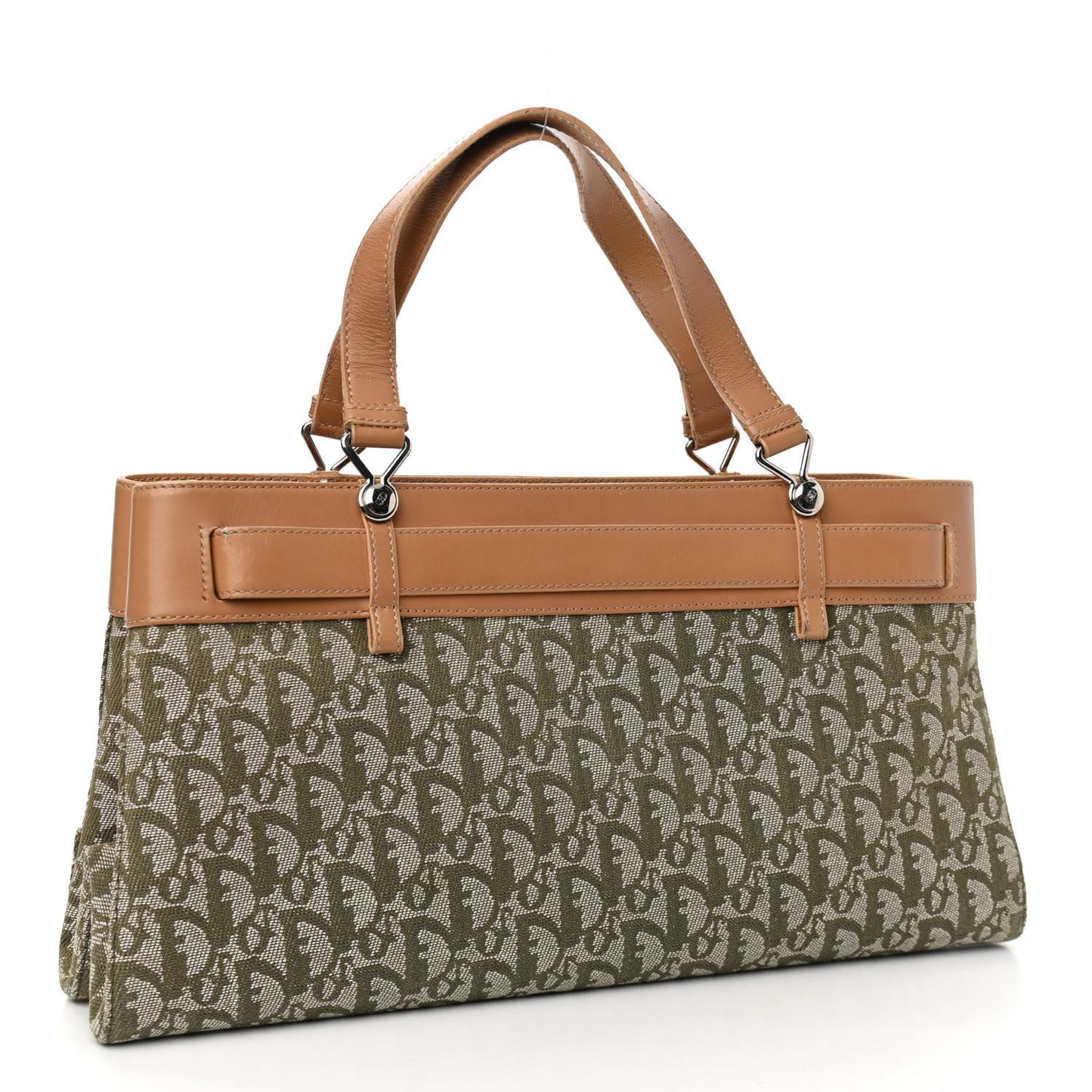 Calfskin Monogram Jeans Pocket Tote Green