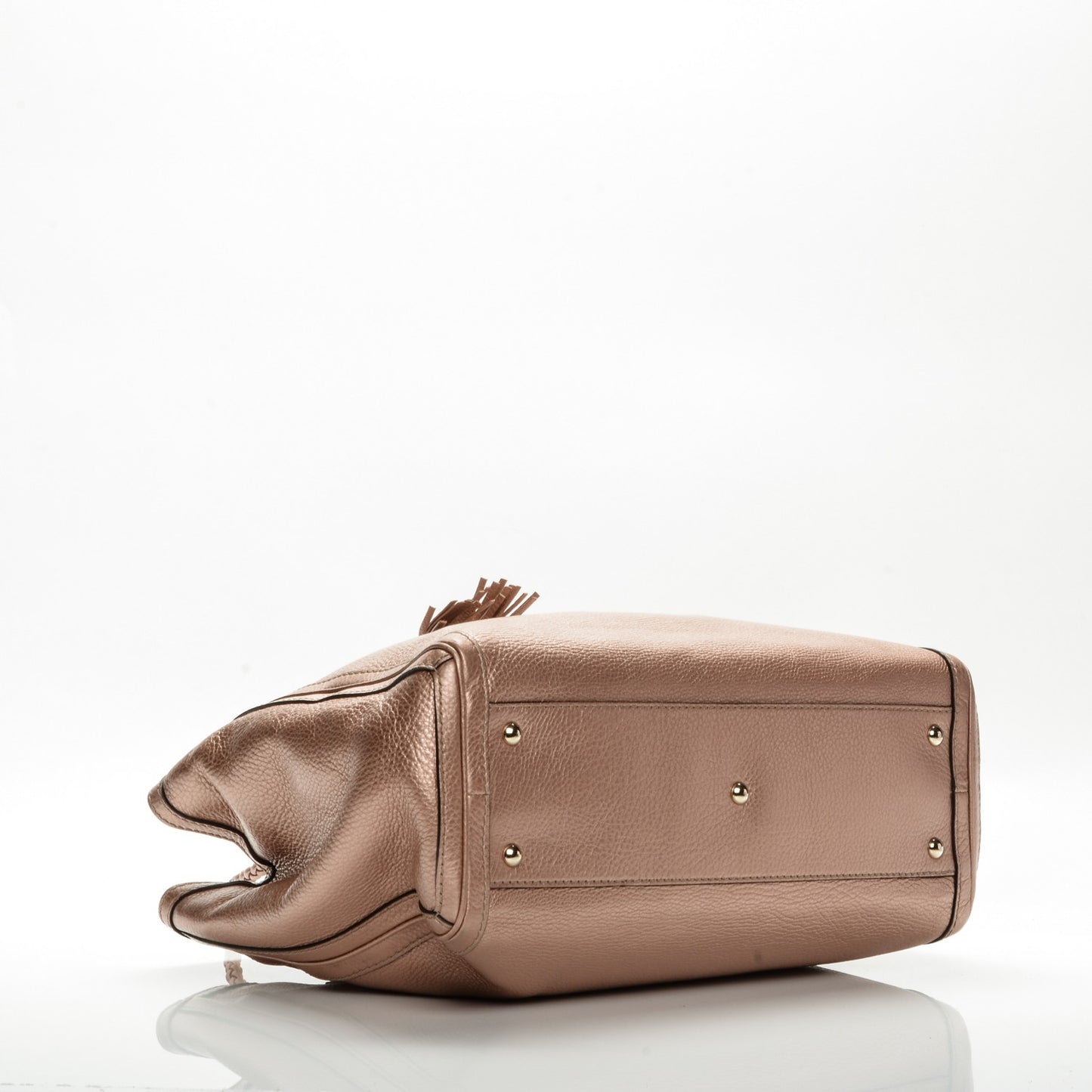 Metallic Pebbled Calfskin Medium Bella Tote Pink