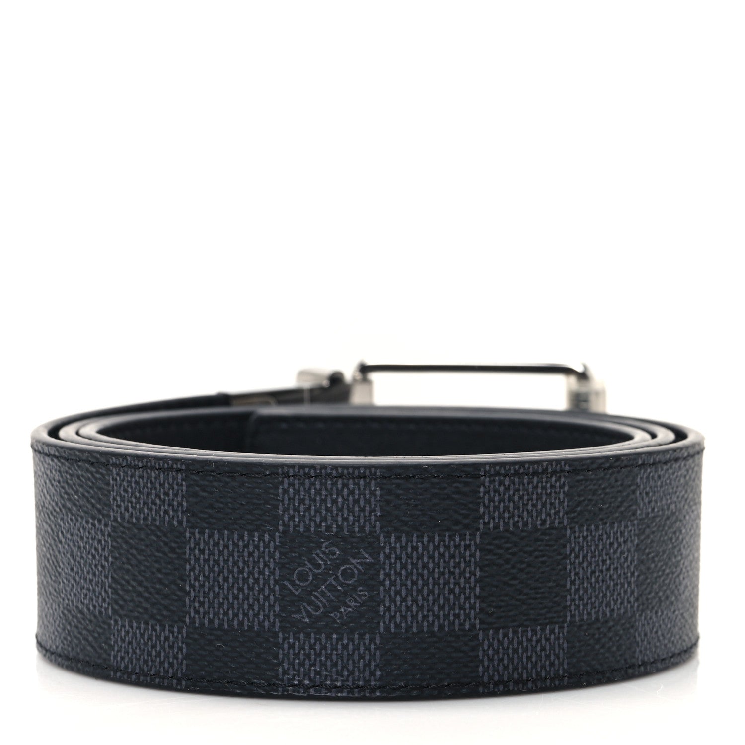 Louis Vuitton Damier Graphite Calfskin Belt 95 38 Black 2 of 5