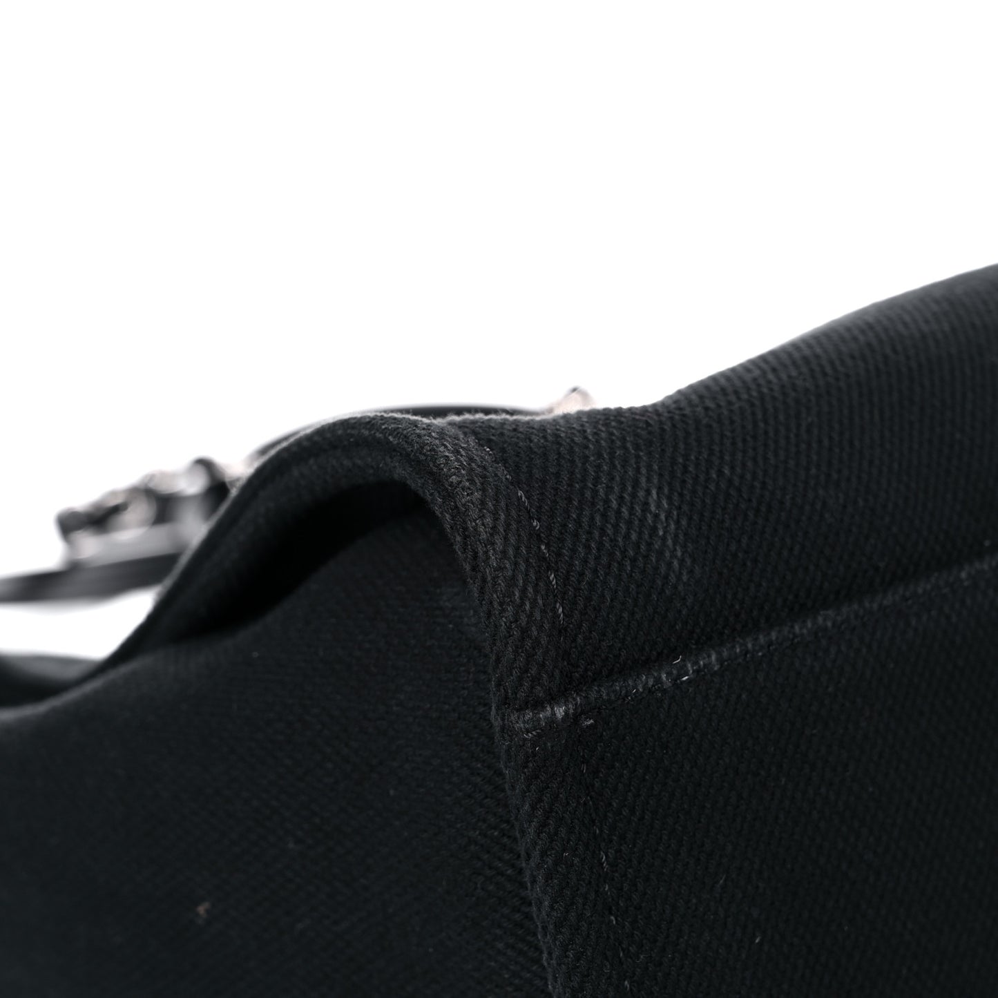 Canvas Pearl Medium Deauville Tote Black