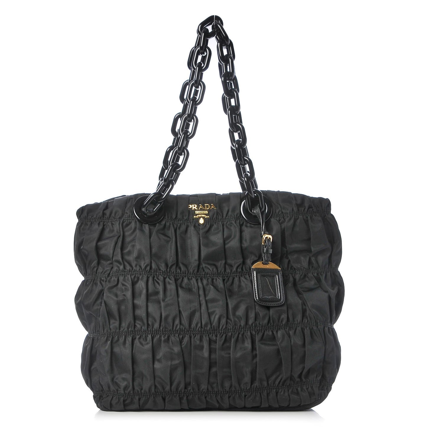 Tessuto Nylon Gaufre Tote Black