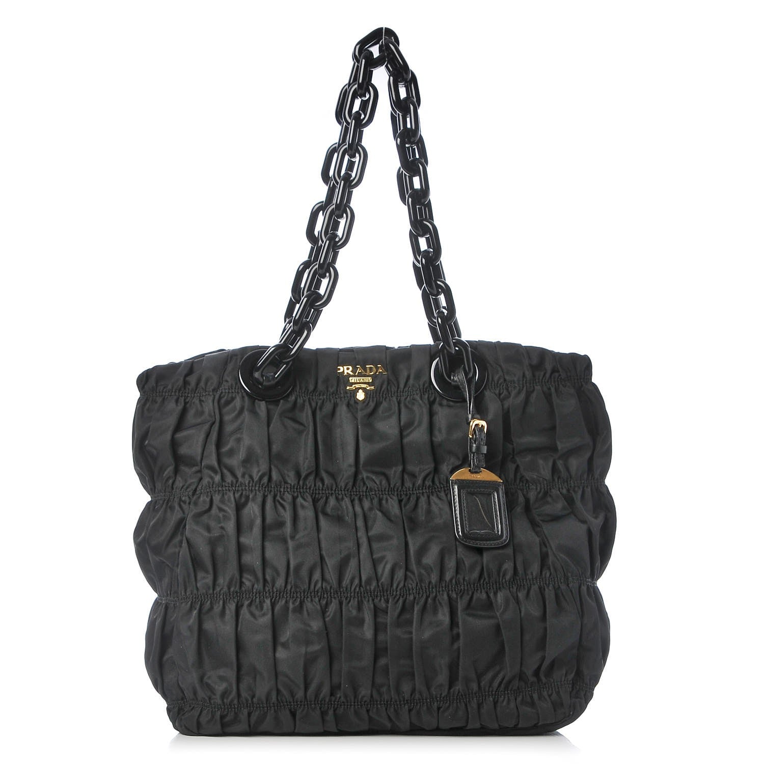 Prada Tessuto Nylon Gaufre Tote Black 1 of 8