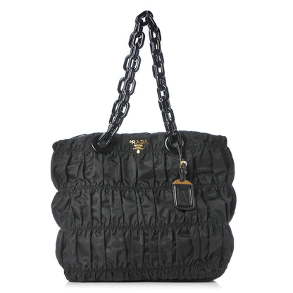 Prada Tessuto Nylon Gaufre Tote Black 1 of 8