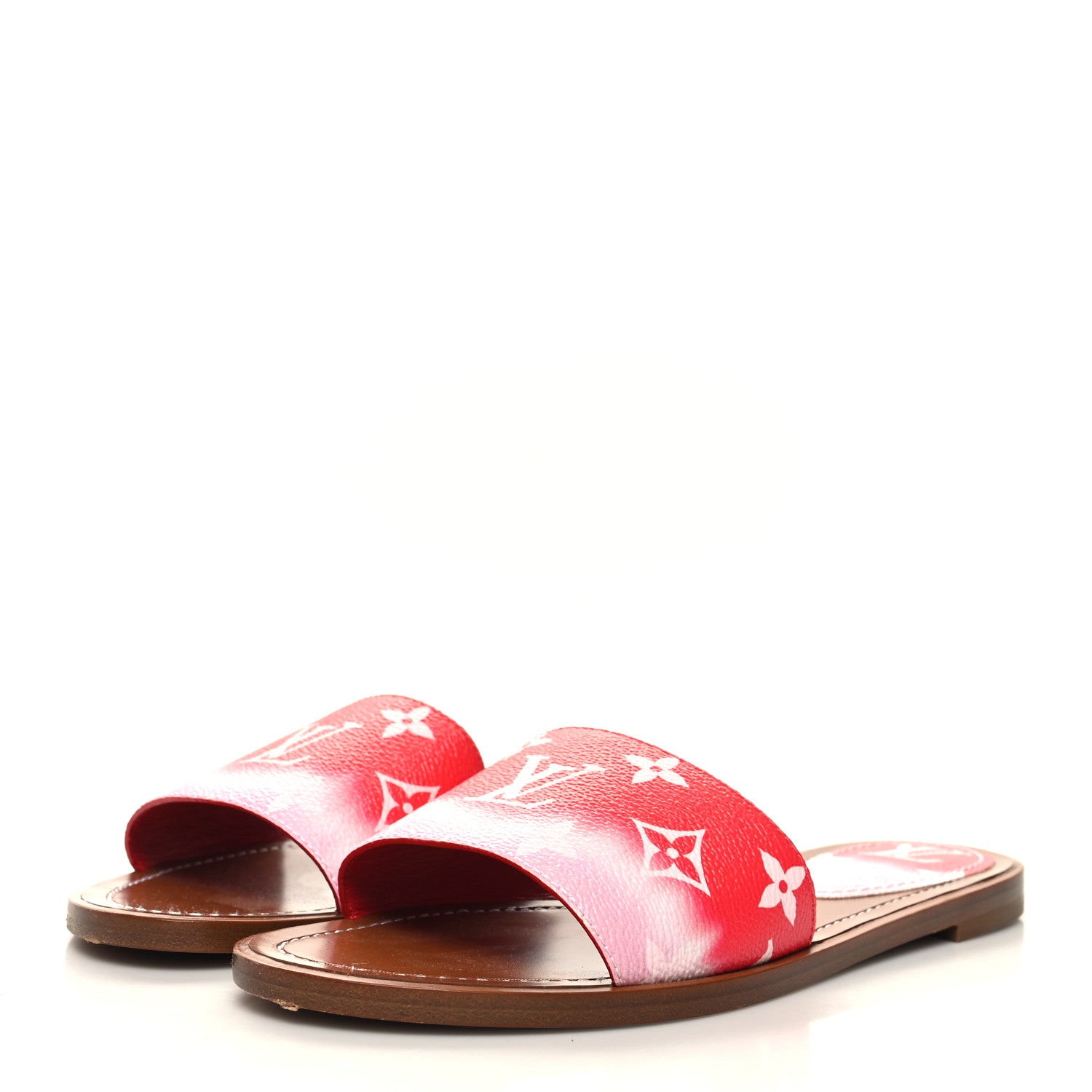 Louis Vuitton Monogram Escale Lock It Flat Mule 37 Rouge 3 of 9