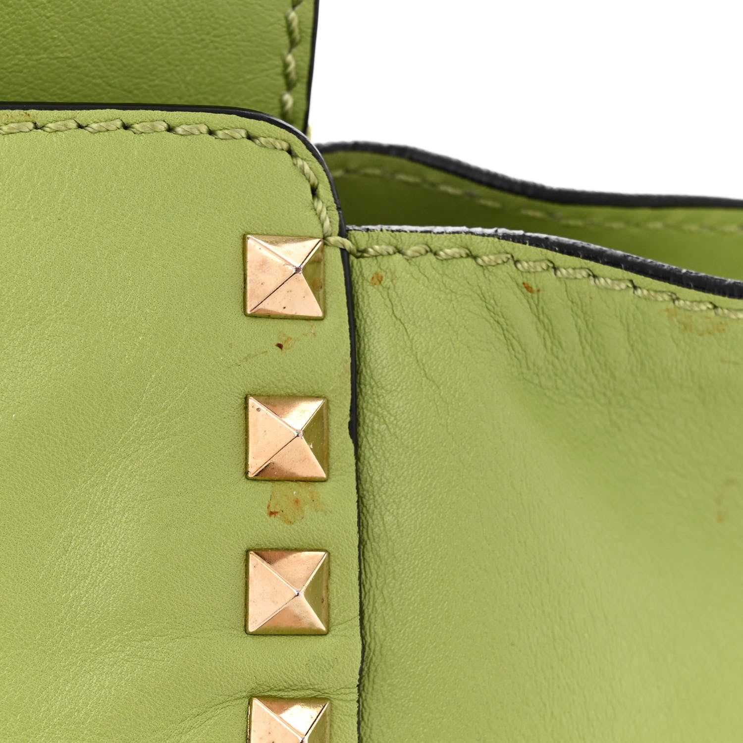 Valentino Garavani VALENTINO GARAVANI Vitello Medium Rockstud Tote Apple 14 of 16