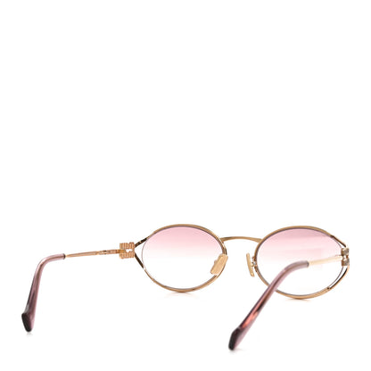 Miu Miu Metal Oval Sunglasses SMU52Y Gold 3 of 7