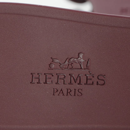 Hermes Rubber Chaine d'Ancre Rivage Sandals 37 Bordeaux 7 of 8