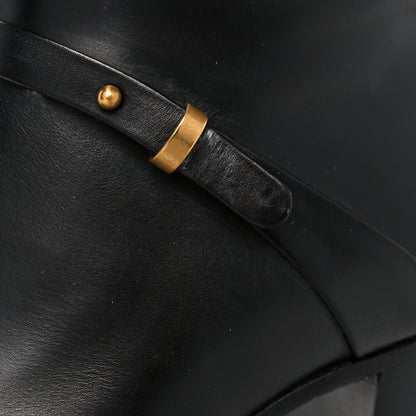 Gucci Calfskin Double G Knee High Boots 36 Black 8 of 11