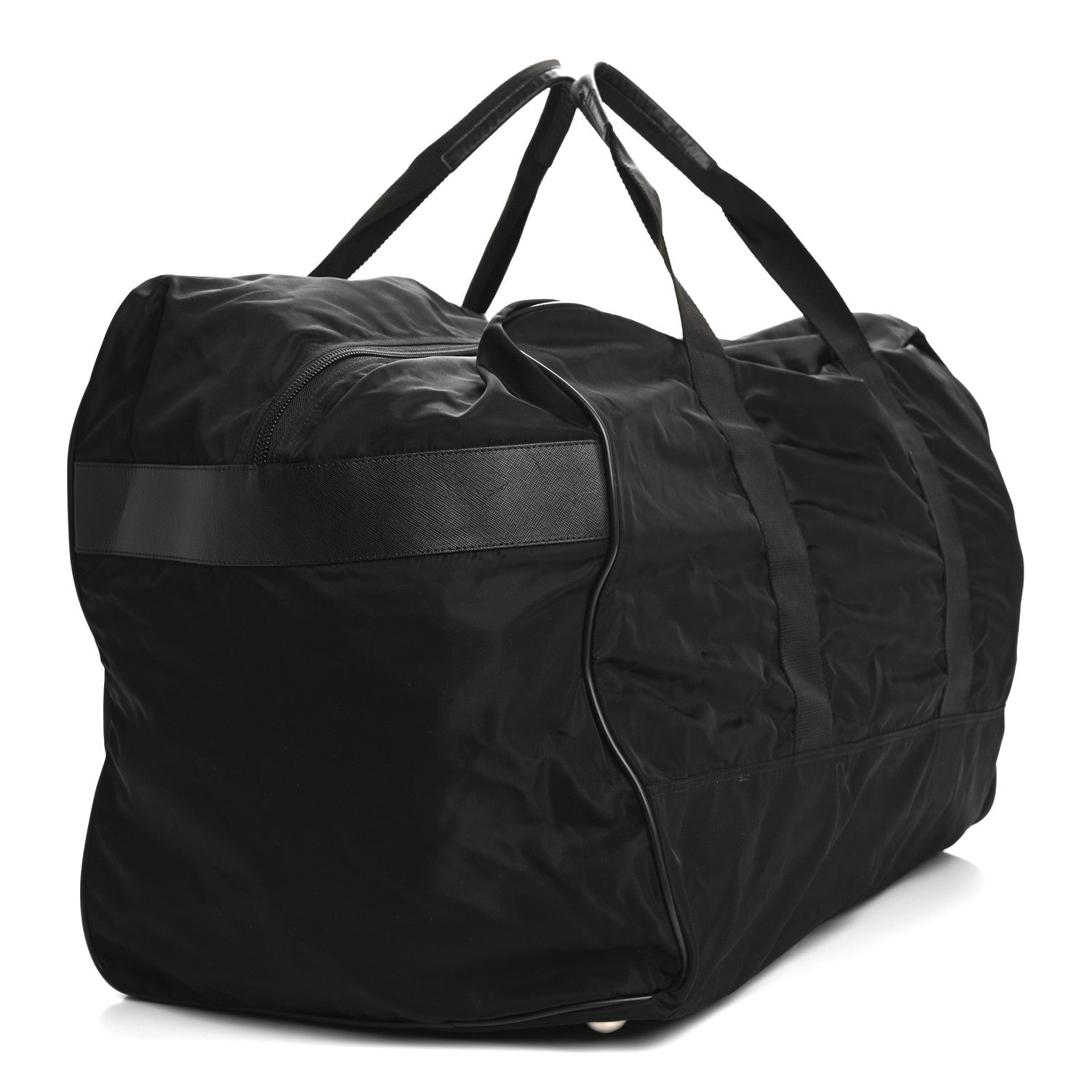 Prada Tessuto Nylon Saffiano Weekender Black 2 of 11